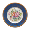 Decorative porcelain plates of turquoise blue Limoges