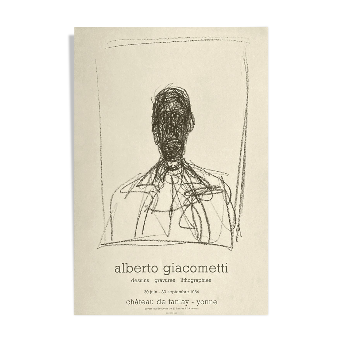 Alberto Giacometti poster castle of tanlay