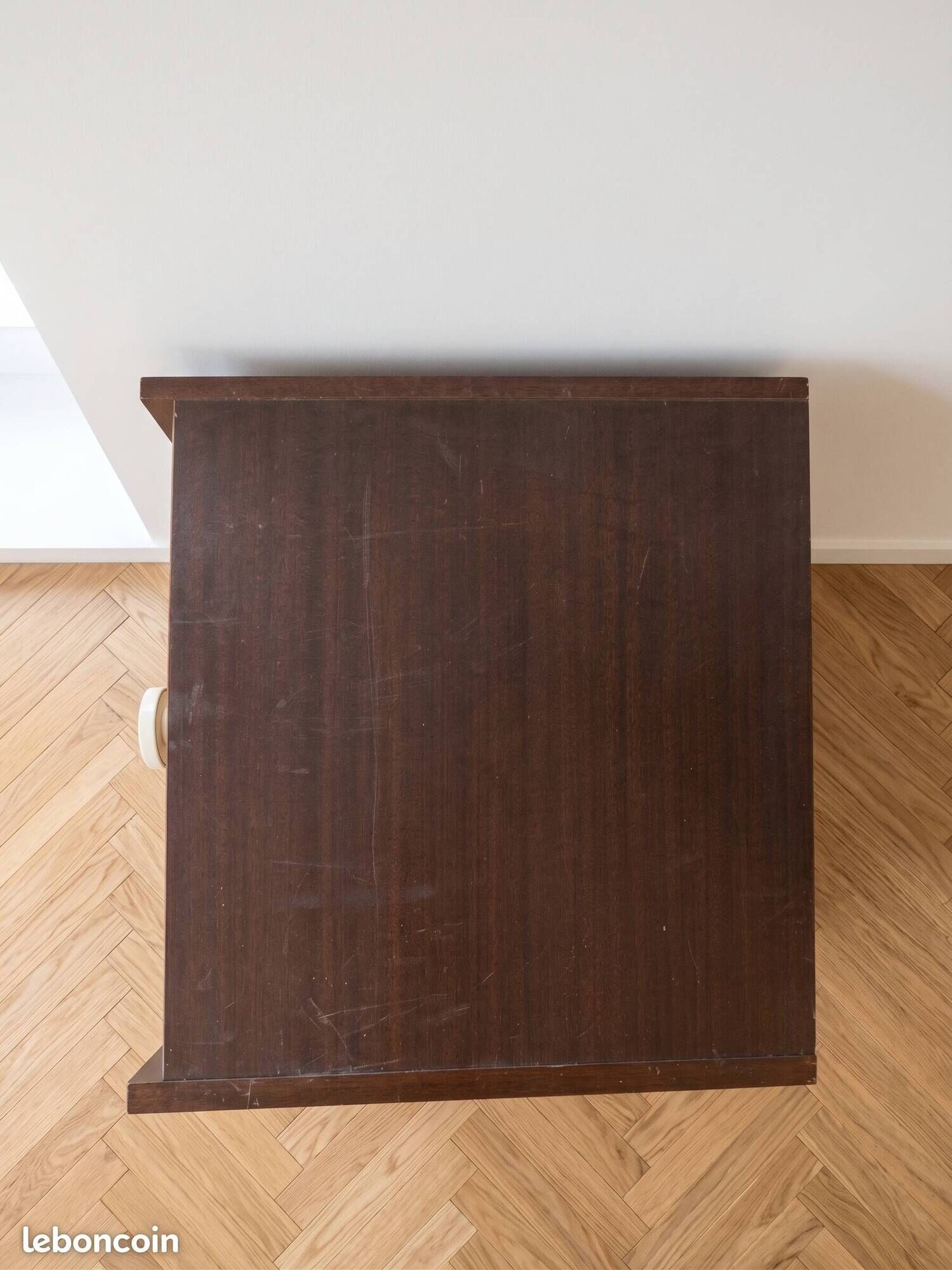 Retro 70s wooden and white chest of drawers