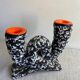 Vallauris fat lava ceramic candle holder