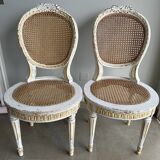 Chaises médaillon cannage