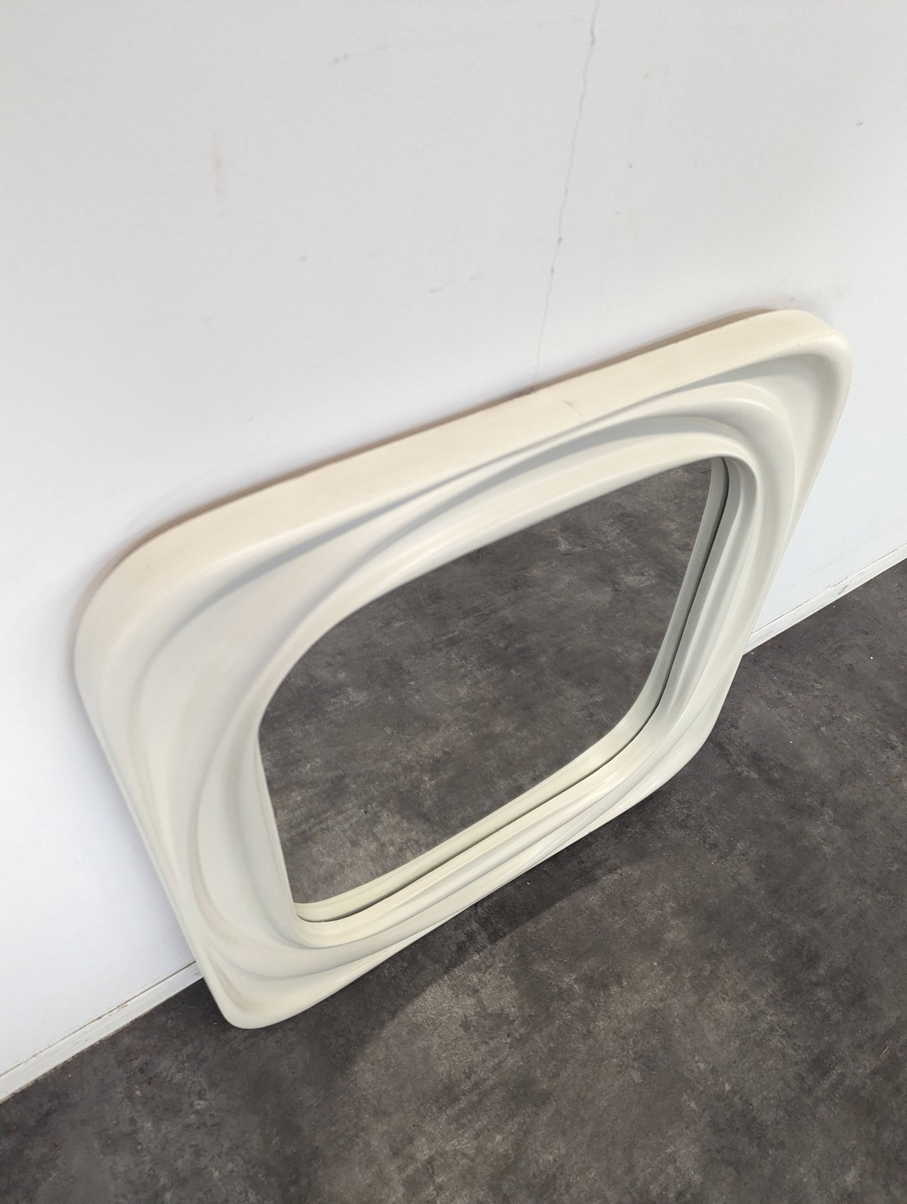 Italian square resin mirror from the 1970s.
