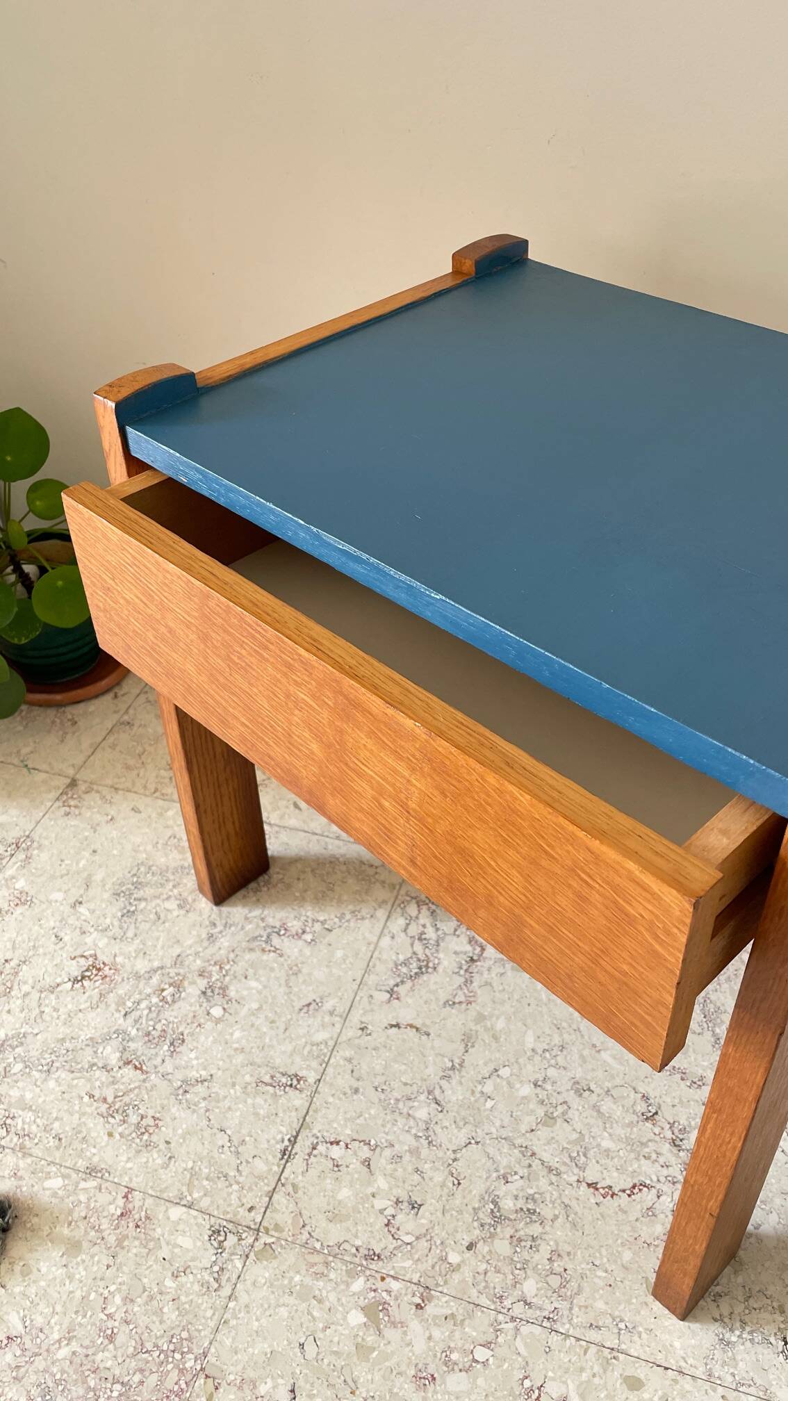 Vintage Scandinavian Cube Bedside Table