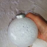 Art Deco ball lamp base in Clichy glass