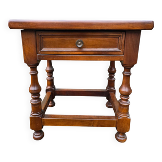 Table de chevet vintage en bois foncé
