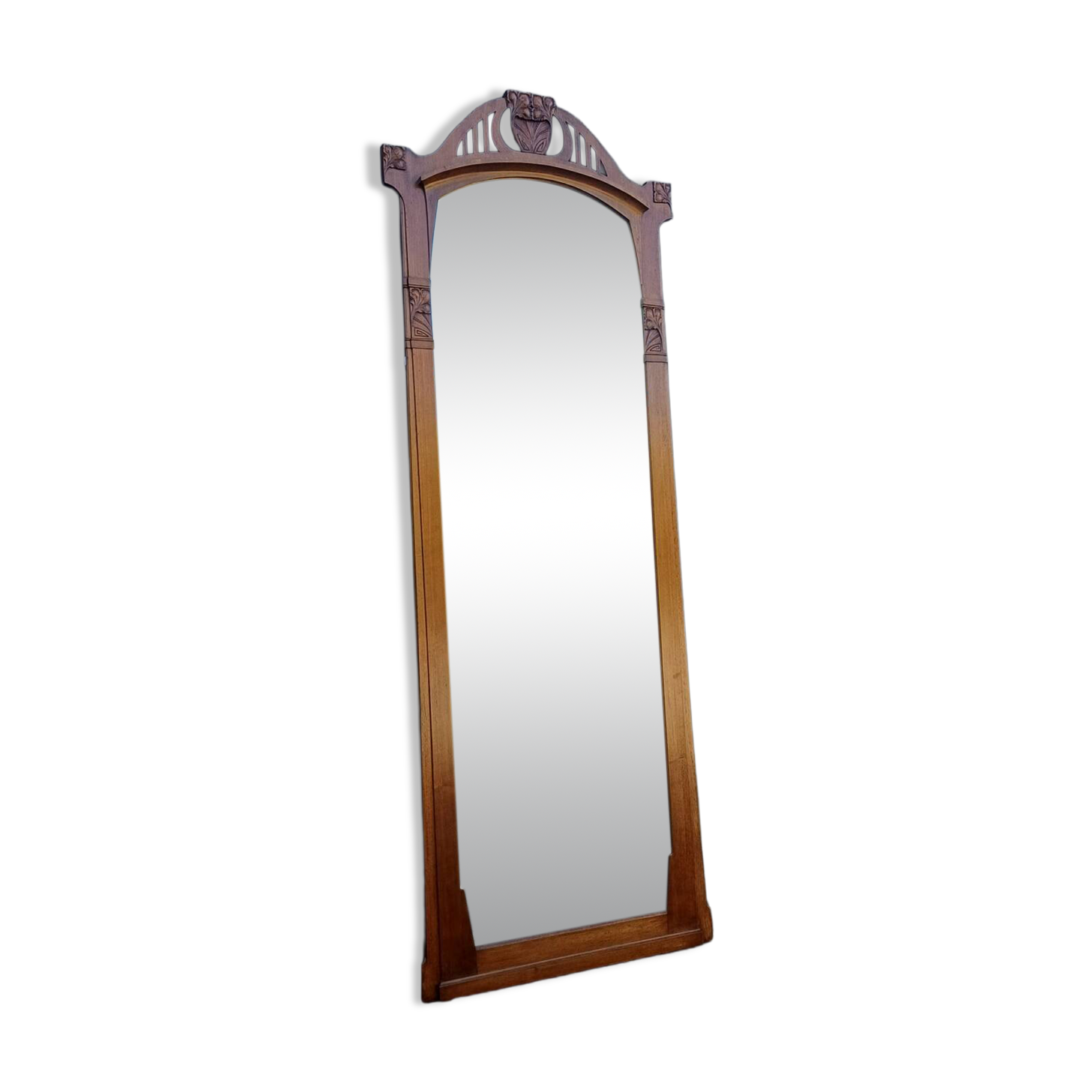 Large antique mirror from the Art Nouveau period.