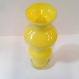 Yellow glass vase