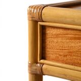 Vintage bamboo bedside tables