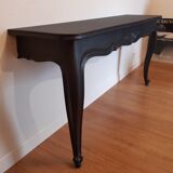 Console murale noire de style Louis XV