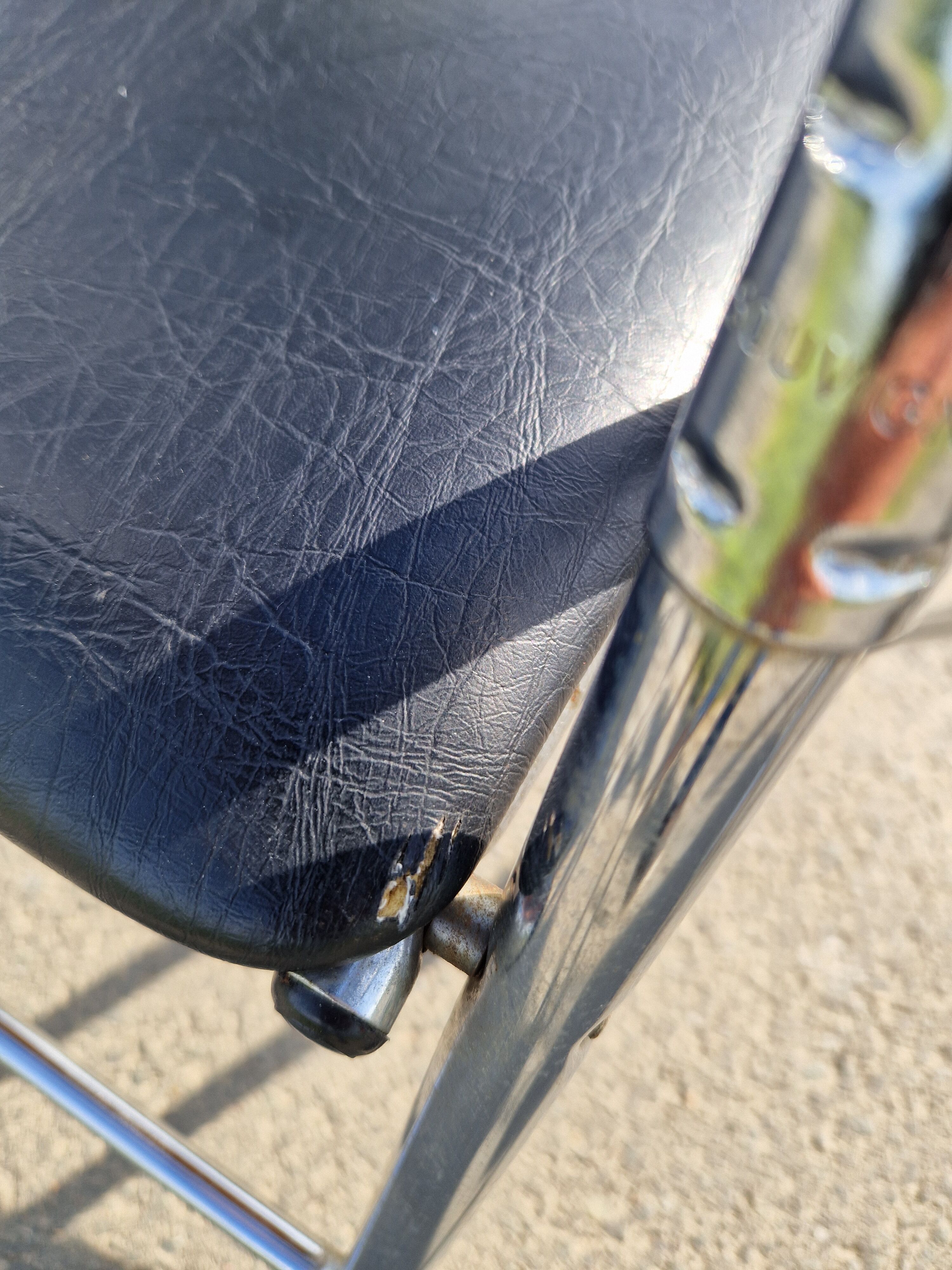 Lot de 6 chaises pliantes chromé Souvignet années 70