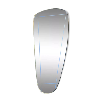 Large asymmetrical wall mirror. Germany, 1960s