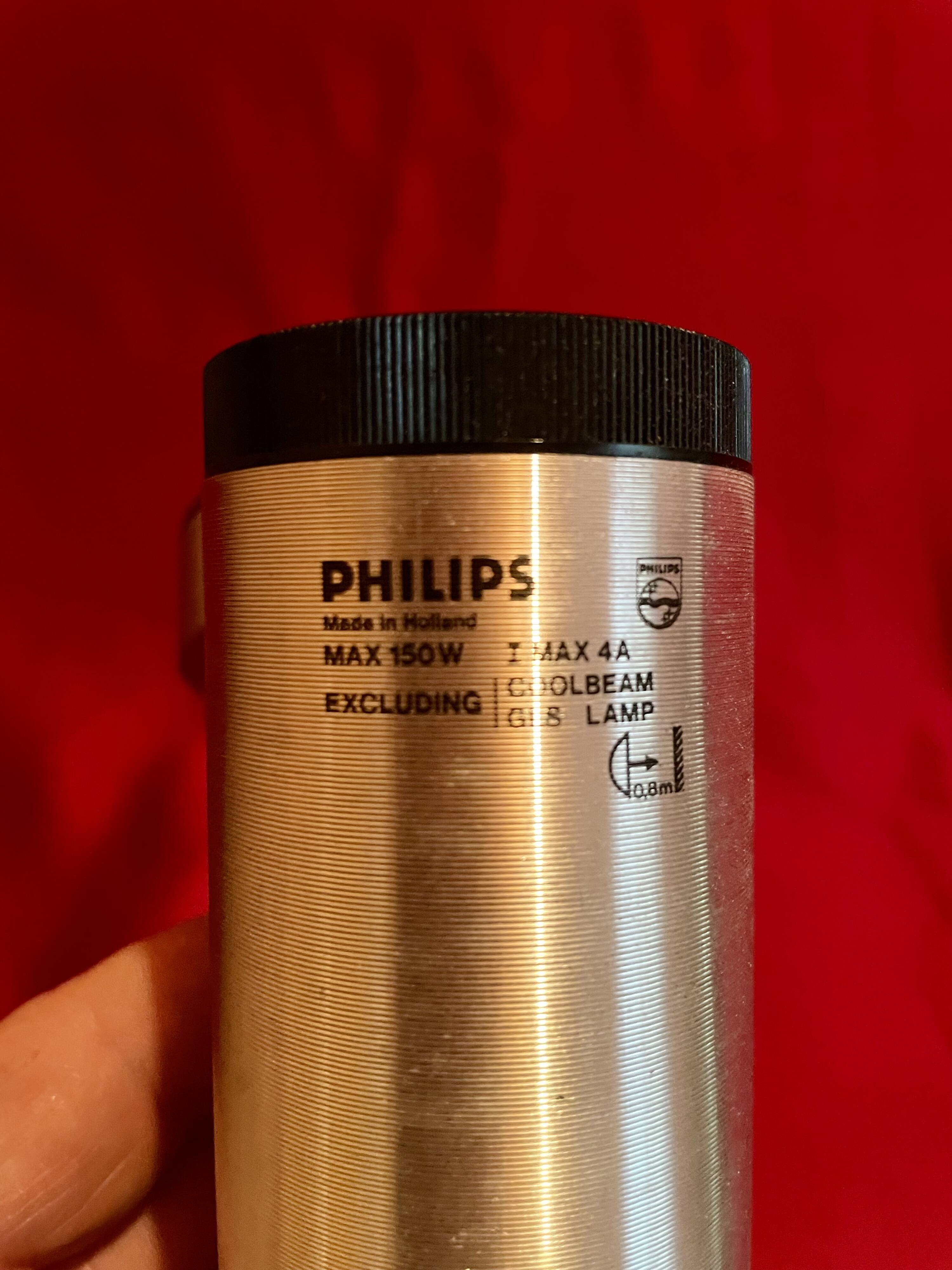 Pair of spotlights, wall lights, "Phillips" Dutch manufacture, from the 70s