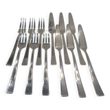 6 fish cutlery sets 12p silver plated metal goldsmith Christofle Concorde