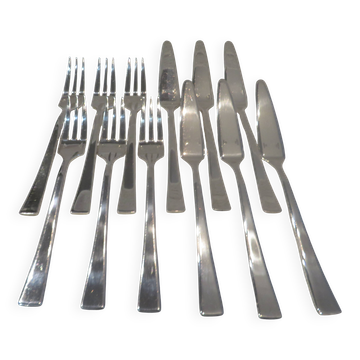 6 couverts à poisson 12p métal argenté orfèvre Christofle Concorde