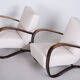 Paire de fauteuils Halabala blancs fabriqués en Tchéquie des années 1930 par Up Zavody