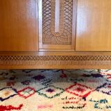 Wood cabinet and rattan 60s