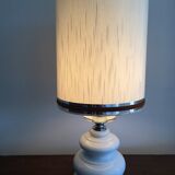 Chrome ceramic lamp 1970