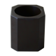 Brown plastic pencil pot, 70s