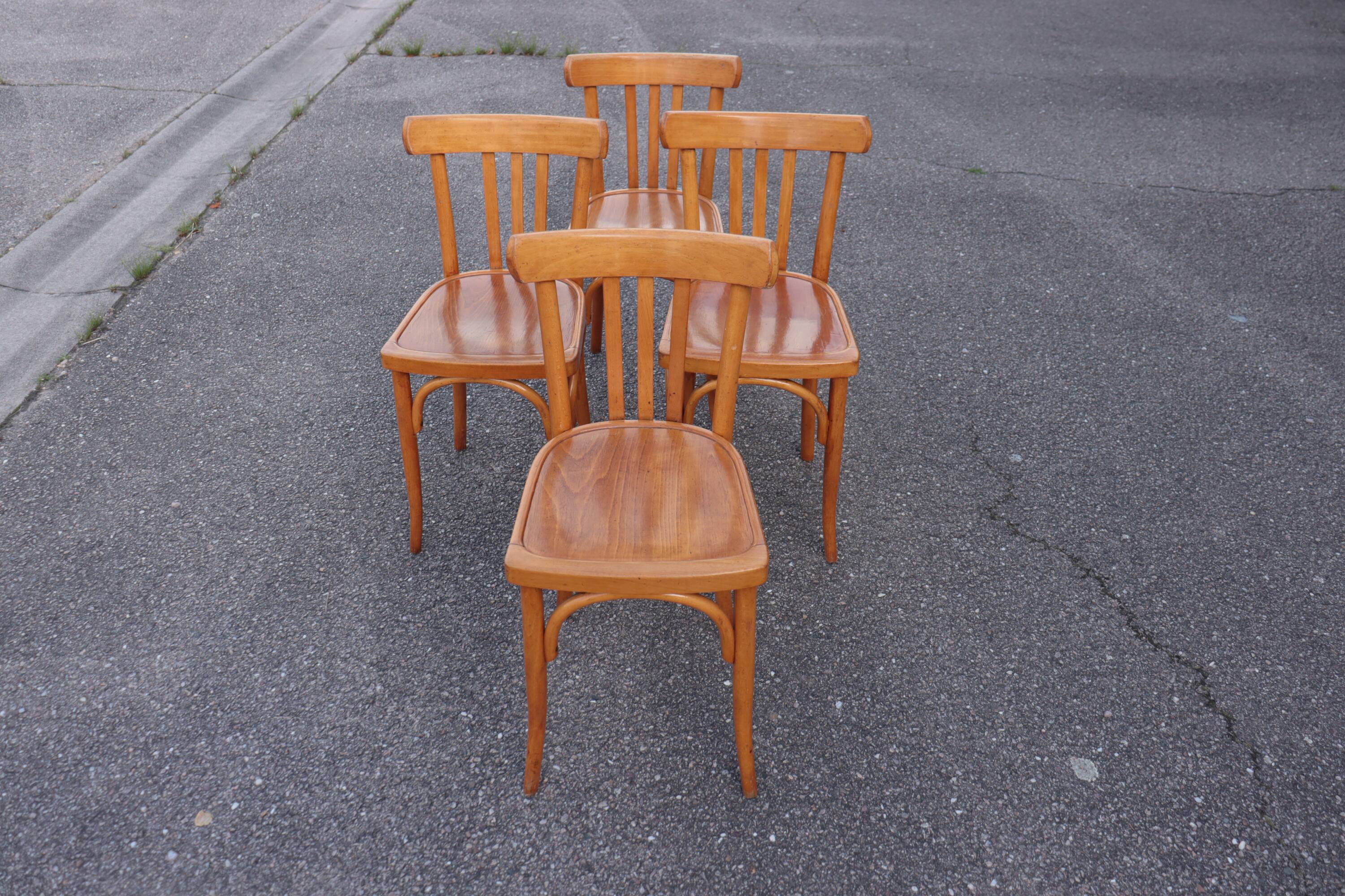 Set of 4 Baumann bistro chairs
