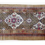 Handmade antique Persian camel hair runner 4' x 15.2' (122cm x 463cm) 1880s - 1B556