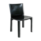CAB 412 chair in black leather, Mario Bellini design for Cassina