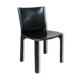 CAB 412 chair in black leather, Mario Bellini design for Cassina