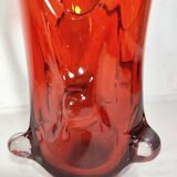 Jarrón de cristal de Murano. Italia, 1970s.