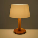 Lampe de table en bois à fut trilobé circa 1970