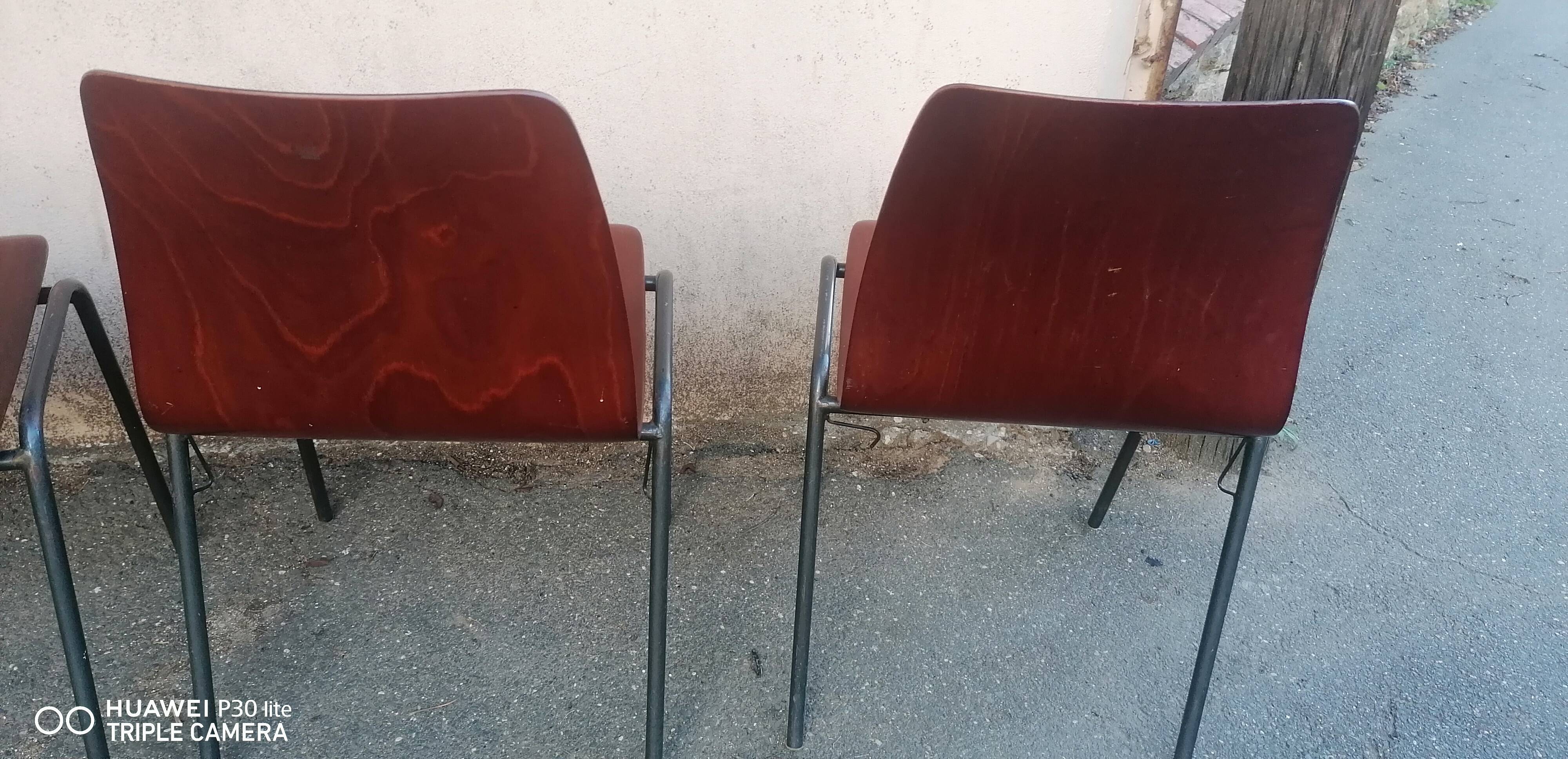Set of 5 mismatched designer chairs germany pagholz 1960/70