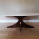 Marble and teak coffee table 60s