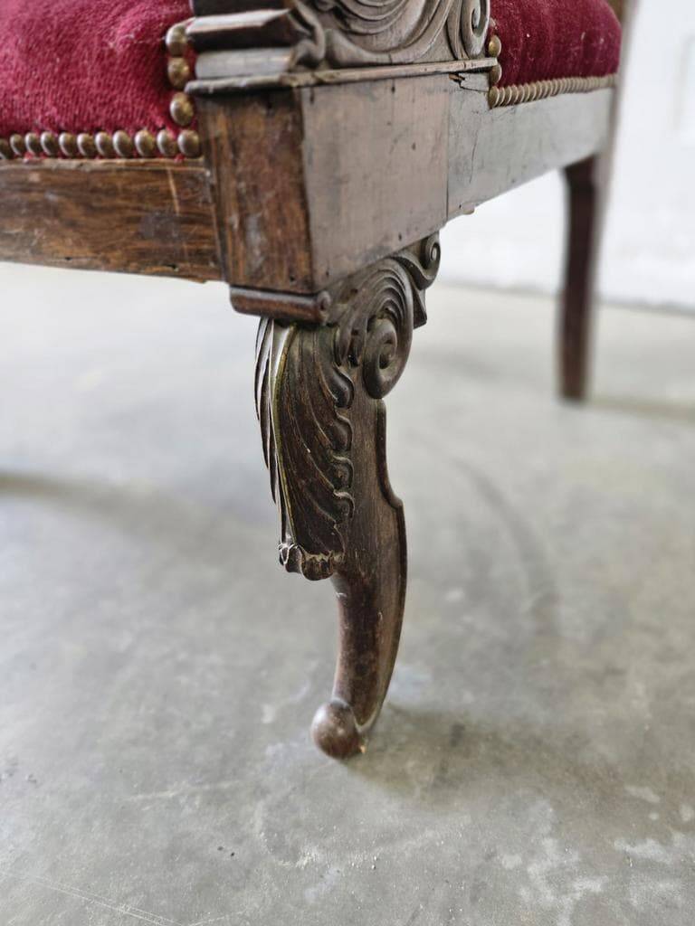 Vintage antique pink chair / armchair