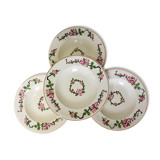 4 Longwy soup plates, Aubépines model 211260