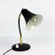 Lamp applies black metal and brass pot 1950