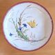 Compote dish/round bowl on foot Sarreguemines Butterfly decoration