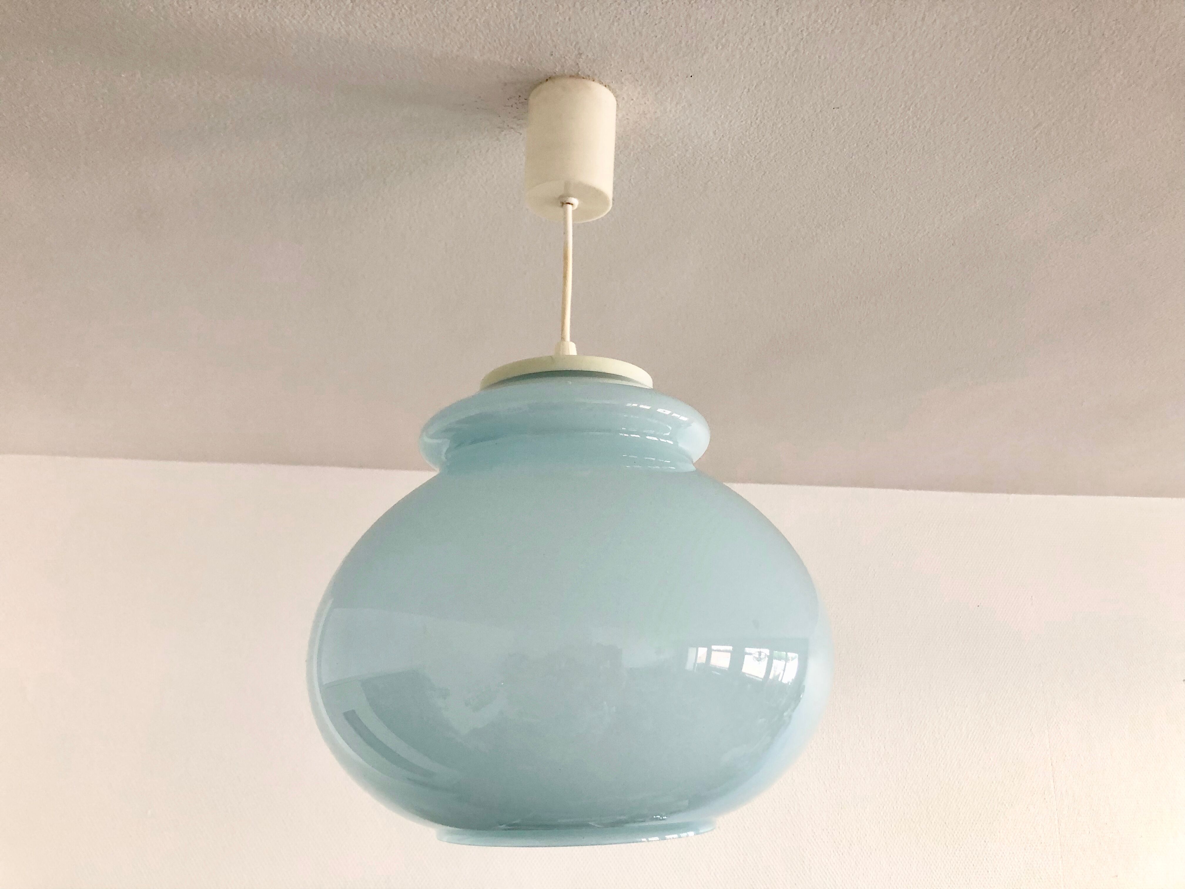 Sky blue opaline hanging