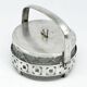 Sugar bowl, postmodernism, glass, silver-plated brass, Poland, 1970s