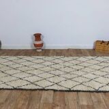 Handmade wool Berber rug 295 X 117 CM