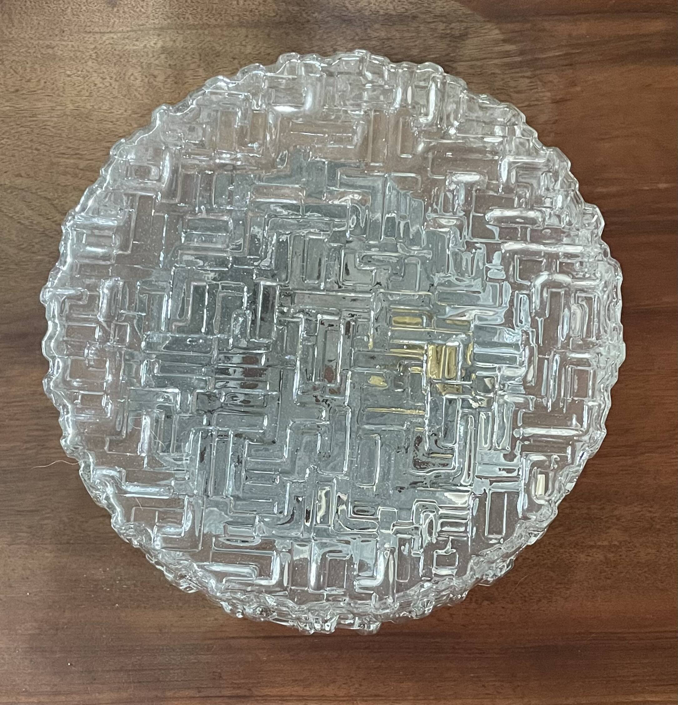 Round vintage glass ceiling light 24cm