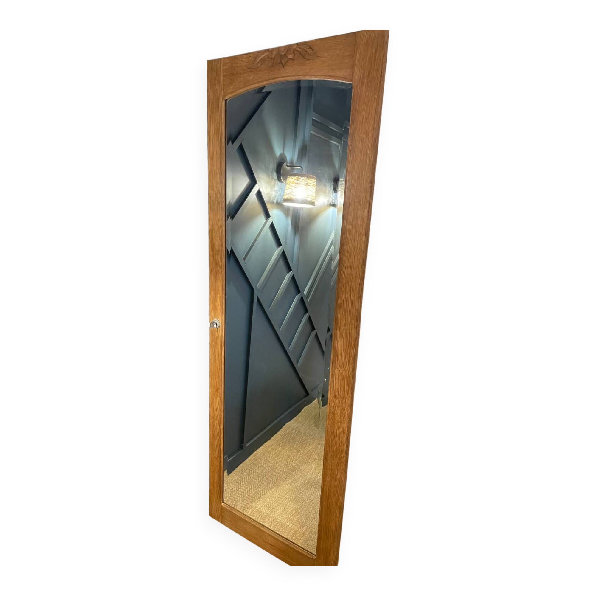 Oak mirror
