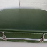 Valise hotesse de l'air vinyle vert vintage