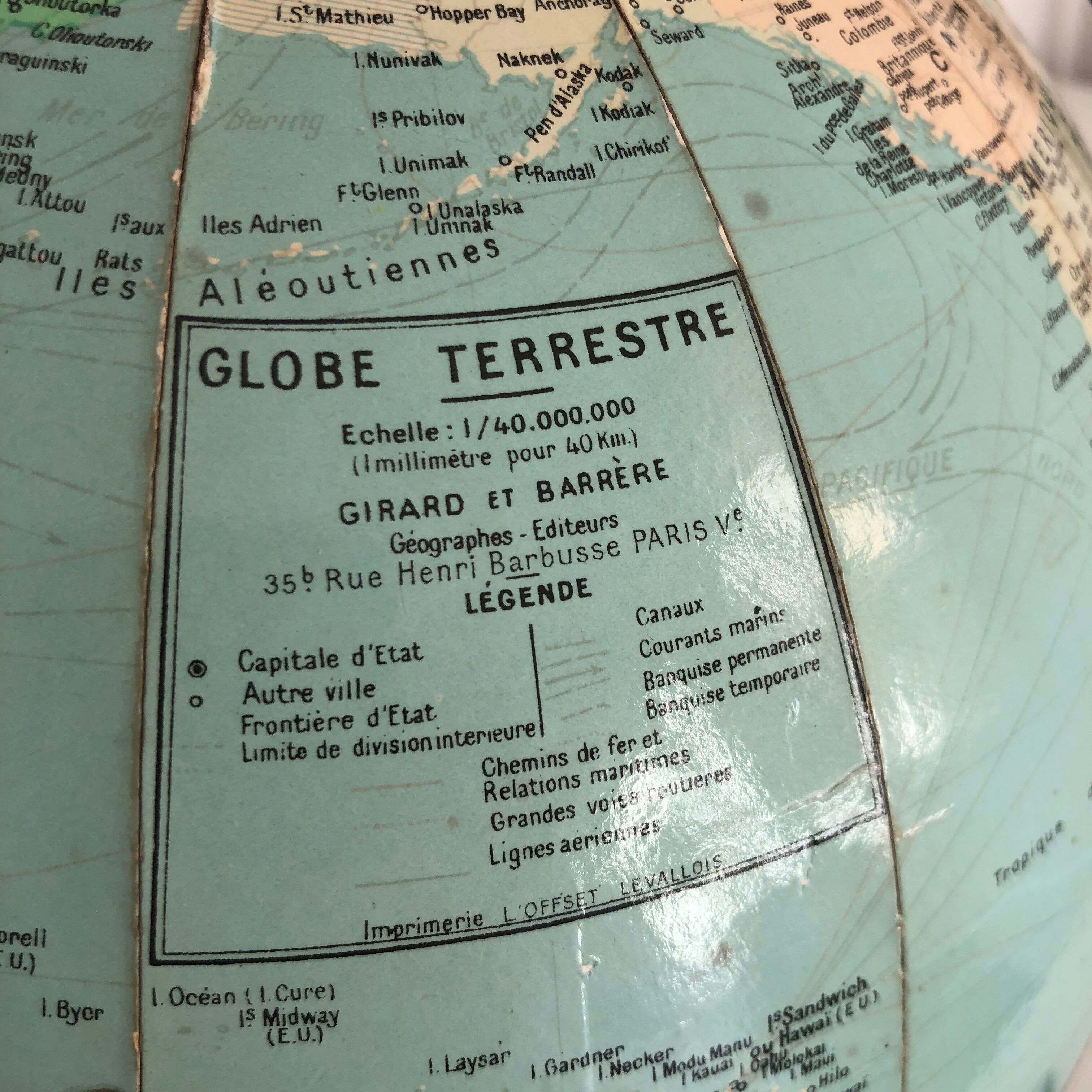 Globe Girard Vintage Barrère 1960 - 34 cm