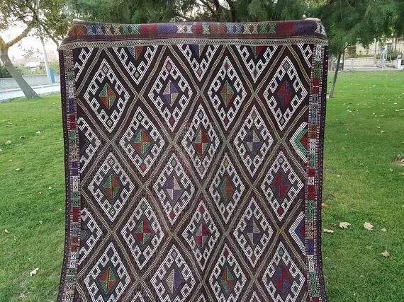 Kilim turc vintage tissé main 160x260 cm