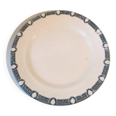Plat rond de service ancien en terre de fer Saida, Salins
