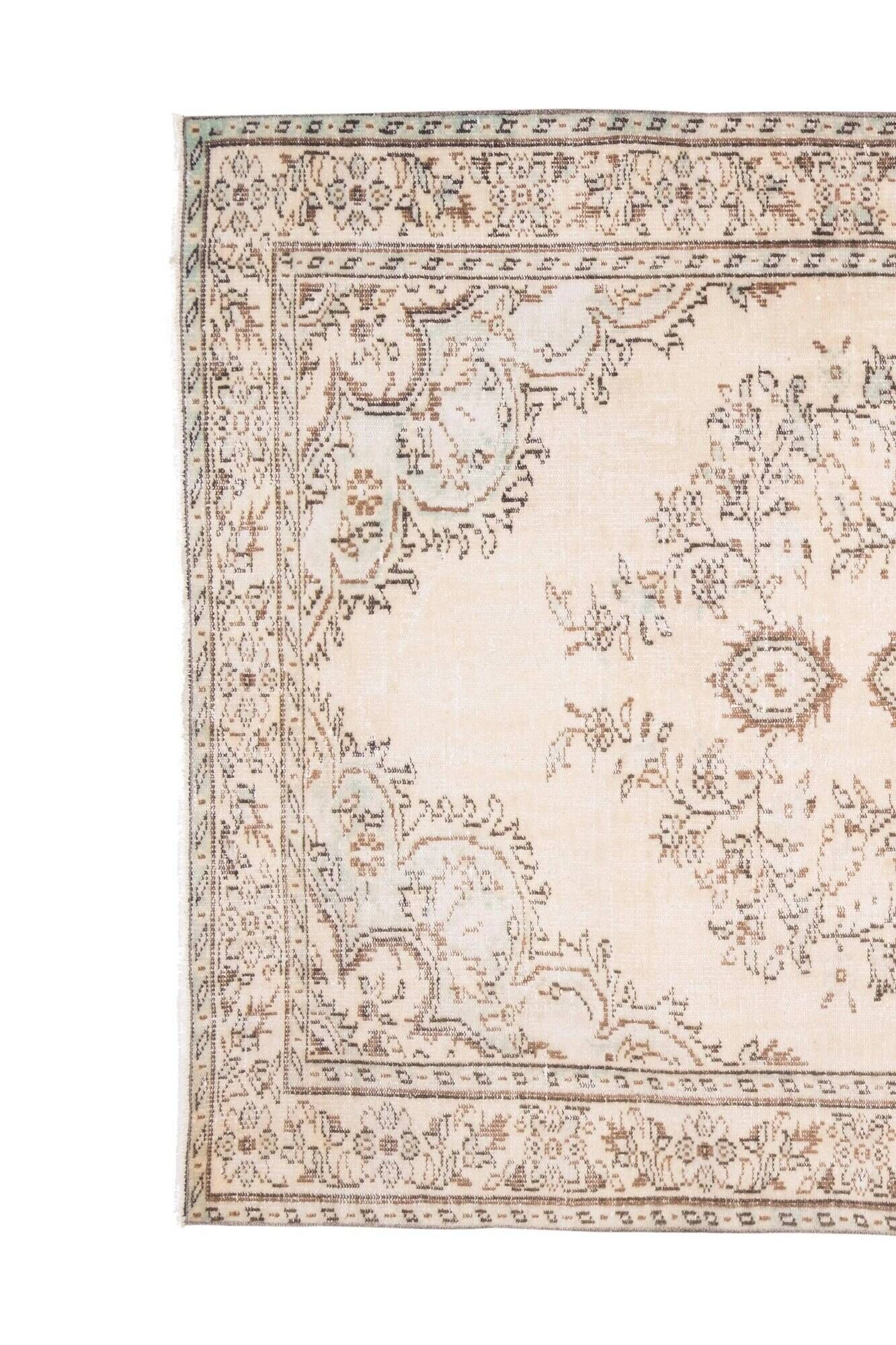 Vintage Turkish Oushak rug 182x296 cm