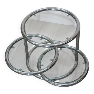 Coffee table with rotating tops 1980s