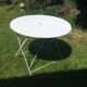 Folding twin-size 1950 vintage iron garden table