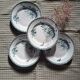 Ste Amandinoise Louis XV iron earth blue green dinner plates
