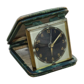 Vintage antique foldable travel clock and alarm clock