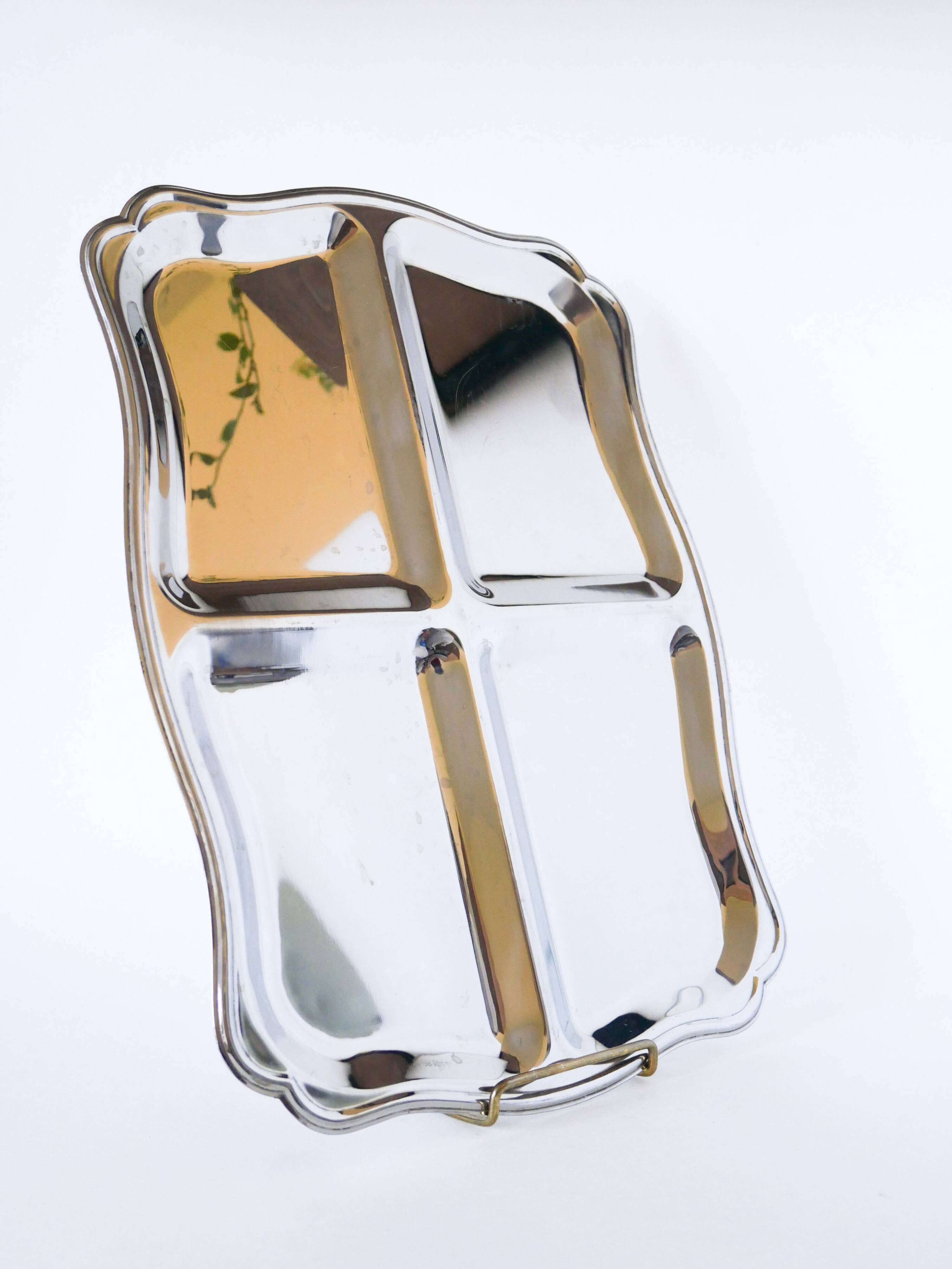 Rectangular compartmented tray, 1970 - 42 X 29 cm