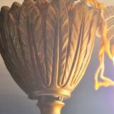 Lucien Gau, bronze worker since 1860 - Bronze chandelier with crystal pendants